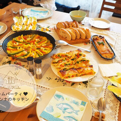 ホームパーティ―/パエリア/おもてなし/テーブルコーディネート/料理研究家/アンナのキッチン/... お友達を招いてホームパーティを開催しまし…(1枚目)