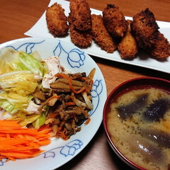 ダイエット 昨日のダイエット晩御飯♥️
カキフライ(…(1枚目)