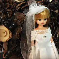 お人形遊び/リカちゃん/ドレス作り/ウェディングドレス/ハンドメイド 娘とお友達がリカちゃんのドレスをデザイン…