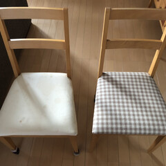 座面張り替え/椅子/DIY/リノベーション Milyさんのアイデアを見て椅子の座面を…(1枚目)