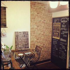 DIY/黒板/引戸/おうちBAR/おうちcafé/賃貸 café&amp;BARなイメージで( ´ ▽ …(1枚目)