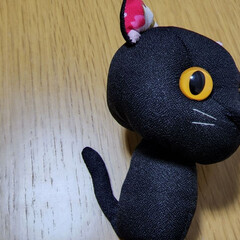 猫/黒猫/ねこ/まあやぽっけ/ぬい撮り/ぬいぐるみ/... ʕ•ٹ•ʔ 
黒猫ちゃんもminneに出…(3枚目)