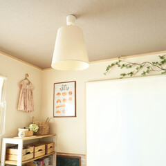 照明/和室から洋室/DIY/イケア/ニトリ 和室から洋室計画。照明ビフォー！IKEA…(1枚目)