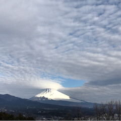 雲/富士山/風景/わたしのお気に入り 今朝の富士山🗻(2枚目)