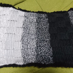 手芸/手編み/カバー/枕カバー/わたしの手作り 息子の枕カバー。なかなか上手く出来たかな🎵(1枚目)