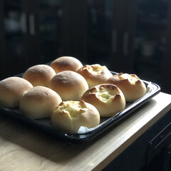 チーズパン/おうちパン/おうちごはん/Instagram @maaco.uw/フォロー大歓迎/料理/... 昨日もパンを焼きました♫種類はチーズパン…(1枚目)