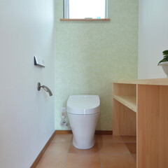 テラコッタタイル/トイレインテリア/アンティーク水栓/信楽焼/トイレ/手づくり洗面/... 小さくて可愛いトイレの洗面ボウル。
造作…(2枚目)