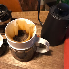 ブラック YKG-C800-E(B)  | 山善(電気ケトル)を使ったクチコミ「朝のコーヒータイム♡」(3枚目)