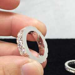シルバー/シルバーアクセサリー/シルバーリング/カスタムオーダー/カスタム/ごつい/... ごっついフルエタニティ。
もともと太め…