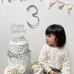 クレイケーキ/誕生日/３歳/ダイソー 今日は、娘の３歳のお誕生日🎂
クレイケー…(1枚目)