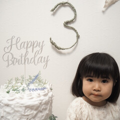 クレイケーキ/誕生日/３歳/ダイソー 今日は、娘の３歳のお誕生日🎂
クレイケー…(3枚目)