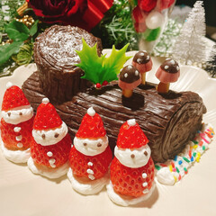 チョコレートケーキ/チョコレート/きのこの山/ブッシュドノエル/手作り/クリスマス/... メリークリスマス🎄
ケーキ3種類も作っち…(4枚目)