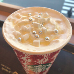 フラペチーノ/季節限定/ホワイトチョコレート/ホワイトチョコレートスノーフラペチーノ/スターバックス/スタバ/... ホワイトチョコレートスノーフラペチーノで…