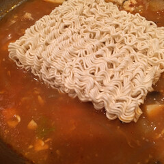 鯖缶鍋/おうちごはん/ごはん 韓国風肉じゃがのスープがかなり残っていた…(3枚目)