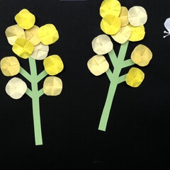 「学童　折り紙　菜の花とちょうちょ
前回の…」(1枚目)