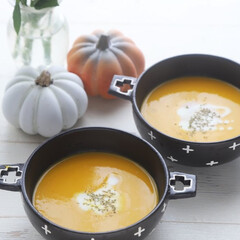 あったか/スープ/レシピ/かぼちゃ/おうちごはん かぼちゃが美味しい季節ですね。
子ども達…