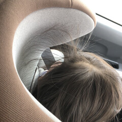 静電気/冬/おでかけ 車の中でふと息子を見ると、静電気で髪の毛…(1枚目)