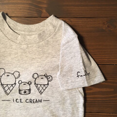 家族/くま/アイスクリーム/イラスト/らくがき/こども服/... らくがきTシャツ第5弾販売しました!
…