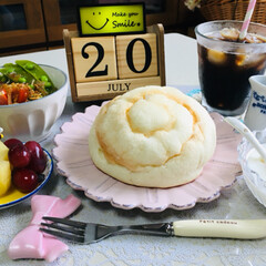 ヤマザキ バニラホイップメロンパン/朝食/ナチュラルキッチン/シルク/フォロー大歓迎/至福のひととき/... 7/20(土)…