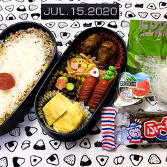 ふ〜棒さん太郎/フォロー大歓迎/花ちりめん/味梅/マンナンライフ蒟蒻畑 塩スイカ味/ひかり味噌 選べるスープ春雨/... 7/15(水) 主人弁当🍱…