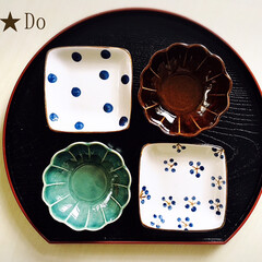 フォロー大歓迎/リミとも部/暮らし/小皿/食器/器/... Can★Do
*陶器小皿 角 アソート…