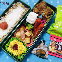 新進 味梅 100g×5入(梅干し)を使ったクチコミ「 7/20(月) 主人弁当🍱…」