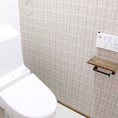 トイレ/カフェ/無垢/自然素材/ニッチ/カウンター トイレは使いやすい間取りに配置(1枚目)