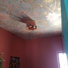 セルフDIY/天井リフォーム/輸入壁紙/セルフペイント/国産壁紙/モロッコ照明/... 我が家の天井をご紹介します。

*ここは…(5枚目)