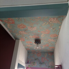 セルフDIY/天井リフォーム/輸入壁紙/セルフペイント/国産壁紙/モロッコ照明/... 我が家の天井をご紹介します。

*ここは…(2枚目)