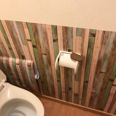 トイレ/DIY/リフォーム 家の、トイレ🚽の、壁紙やってみた〜〜❣️…(5枚目)