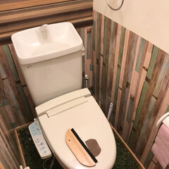 トイレ/DIY/リフォーム 家の、トイレ🚽の、壁紙やってみた〜〜❣️…(8枚目)