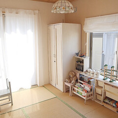 子ども部屋/DIY/ニトリ/暮らし 子ども部屋♡♡
和室をカーテンにしてしま…(1枚目)