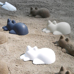 ネコカップ/猫派/猫すき/子供と暮らす/砂場セット/砂場遊び/... 無限ねこ製造機
砂場や砂浜にねこのシル…