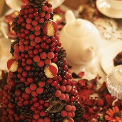 クリスマス/クリスマスツリー/DIY/ハンドメイド/雑貨/100均/... 森のクリスマスティーパーティー(3枚目)