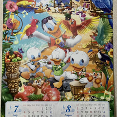 今日から7月/隠れミッキーカレンダー 隠れミッキーカレンダー💕
今日から7月👍…(1枚目)