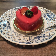 ハート/ケーキ/暮らし/ピンク/可愛い お気に入りのケーキです♡(1枚目)