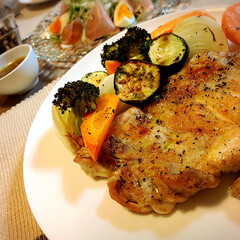 ディナー/我が家の夕食/グリル料理/夕飯 🌟今夜のdinner🌟
\ゴロゴロ…