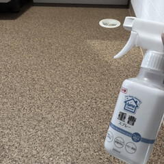 回転モップクリーナーNeo TZJ-MA817-WH | CCP(モップ、雑巾)を使ったクチコミ「脱衣所のクッションフロアのお掃除。
重曹…」(2枚目)