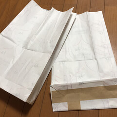 包装紙再利用/包装紙/手作り紙袋/紙袋/紙ごみ 🛍紙袋をせっせと作成中。
紙ゴミには紙…