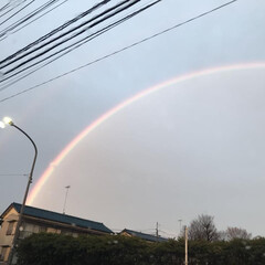 虹 昨日のものすごい雨の後には　
大きな二重…(3枚目)