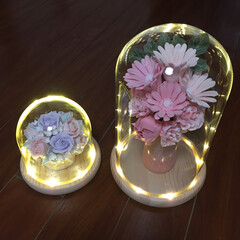 響花/CLAY FLOWER/ガラスドーム/令和元年フォト投稿キャンペーン/フォロー大歓迎/LIMIAペット同好会/... 1月末に 亡くなった義母の為に頼んだ ク…