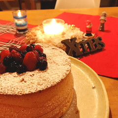 ケーキ/おうち/2018/フォロー大歓迎/クリスマス/クリスマスツリー/... 今年のクリスマスケーキは、パパパティシエ…(1枚目)