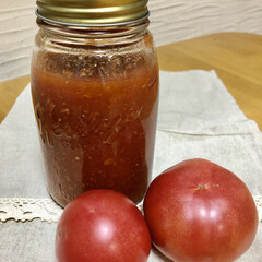 簡単ケチャップ/手作りケチャップ/トマト/ブラウンブレンダー/ブレンダー/簡単/... トマト🍅1.5キロを使って、自家製ケチャ…