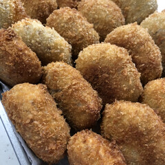 今夜のメニュー/塩麹あえ/塩麹/今夜の晩ごはん/うどん餃子/コロッケ 今夜は
畑の新じゃが🥔新玉ねぎ🧅でコロッ…