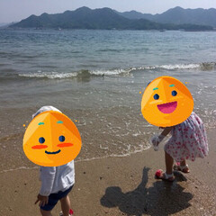 貝殻/初めての海/春のフォト投稿キャンペーン/GW/至福のひととき/おでかけ/... 子供達は海を見たことはあるものの、初めて…(1枚目)