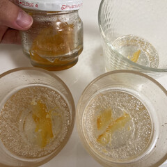 アイジャム マーマレード 35g(美容液)を使ったクチコミ「母からもらった手作りマーマレードを炭酸水…」(1枚目)
