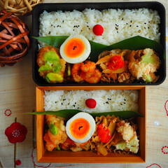 作り置きおかず/作り置き/常備菜/お昼が楽しみになるお弁当/お弁当作り/お弁当/... こんにちは😃
今日はそら豆と海老のかき揚…