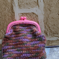 ハンドメイド/DIY 毛糸がま口。色んな毛糸で編みたいなぁ〜グ…(3枚目)