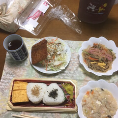 今日の晩御飯/至福のひととき/令和元年フォト投稿キャンペーン スーパーで値下がりした値札の食材にて＾＾(1枚目)