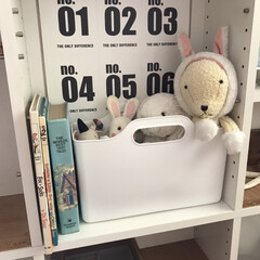 ぬいぐるみ/ぬいぐるみ収納/雑貨/セリア/簡単/子供部屋/... 100均の白いソフトケースにぬいぐるみを…(1枚目)